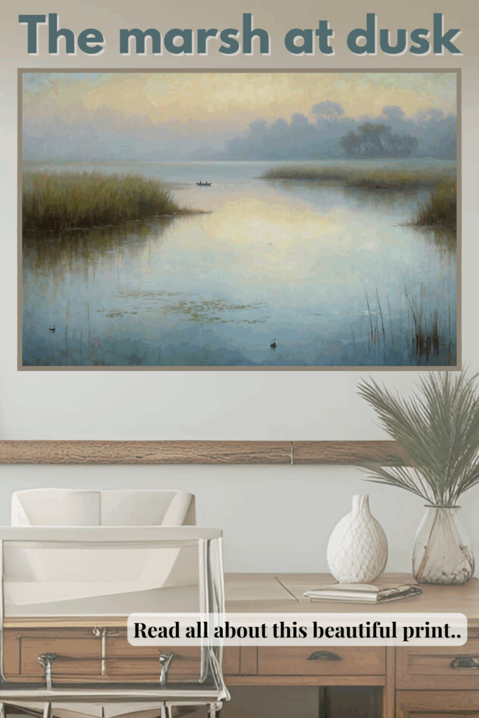 Marsh at Dusk with Fog: A Dreamy South Carolina Landscape Wall Art