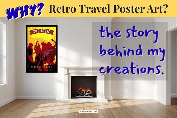The Story Behind My Retro Travel Poster Art Style
