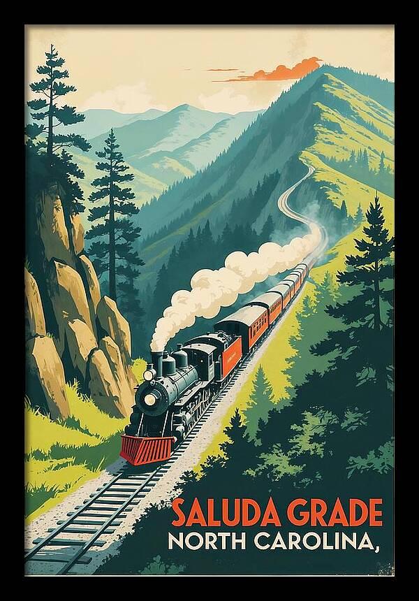 Saluda, NC retro poster