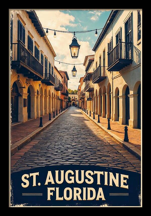 Saint Augustine FL retro poster