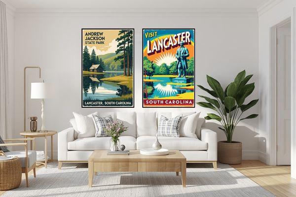 Andrew Jackson State Park retro posters as wall art