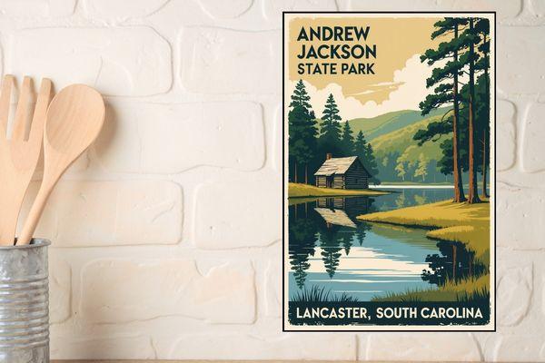 Andrew Jackson State Park retro kitchen wall art