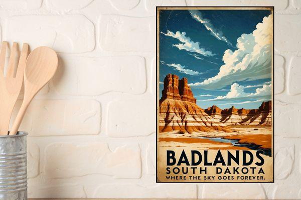 retro travel posters for Cabin and Rustic Decor