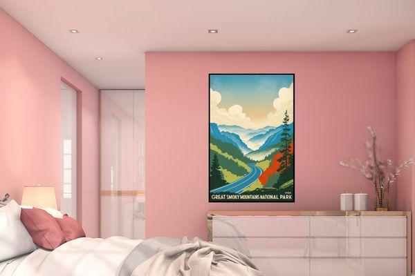 Vintage Travel Poster of Smoky Mountains National Park