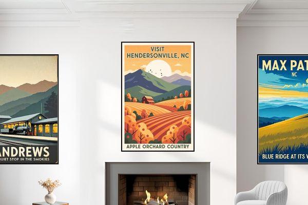 Featured Hendersonville NC Travel Poster