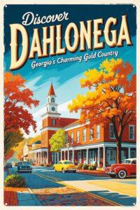 Popular Georgia Destinations in Vintage Poster Art