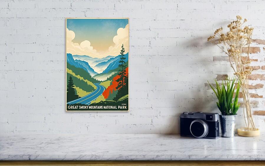 Great Smoky Mountains Travel Posters for Vintage Wall Art
