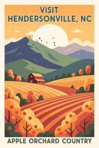 Hendersonville’s Apple Country retro poster