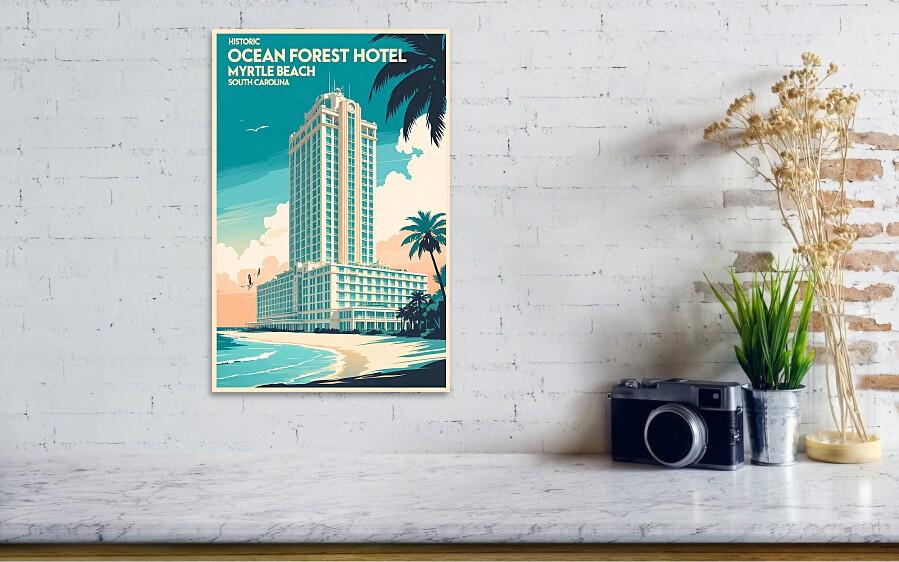 Featured Ocean Forest Hotel Retro Poster – Vintage Myrtle Beach Art