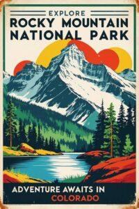 Rocky Mountain National Park Colorado for cabin wall art