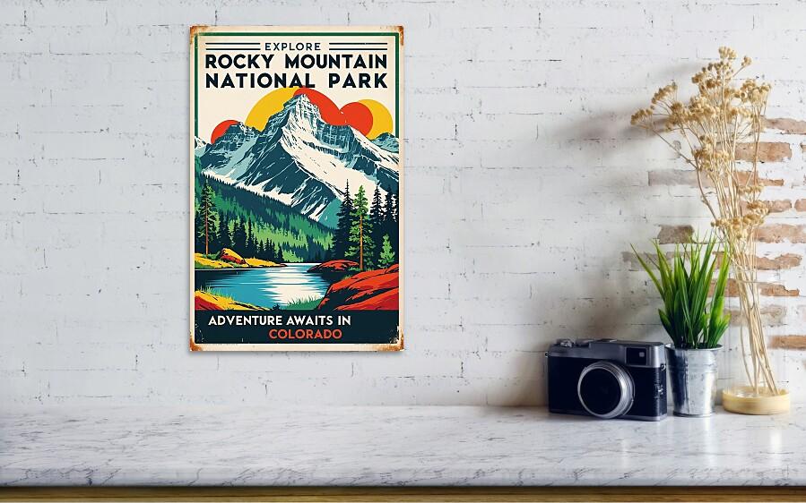 Vintage National Park Posters for Rustic Cabins