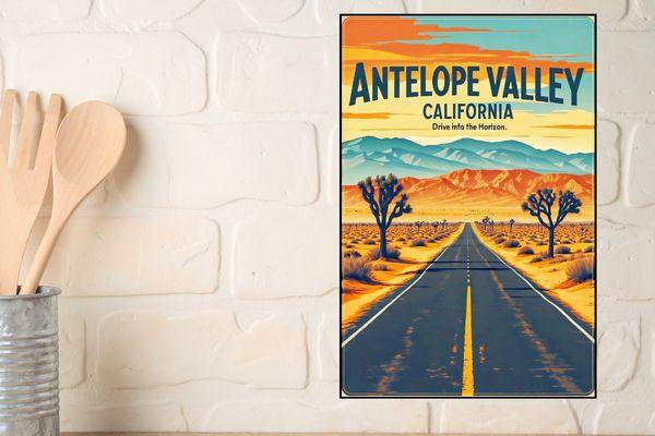 Antelope Valley California retro poster
