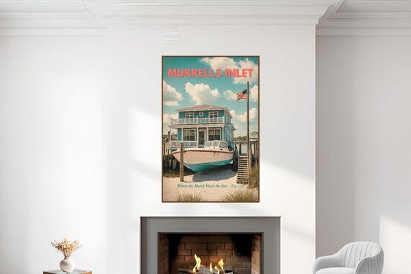 Murrells Inlet SC Wall Art Coastal Poster