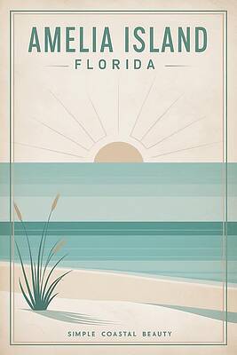 Amelia Island FL travel poster