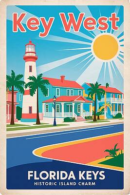 Key West colorful poster