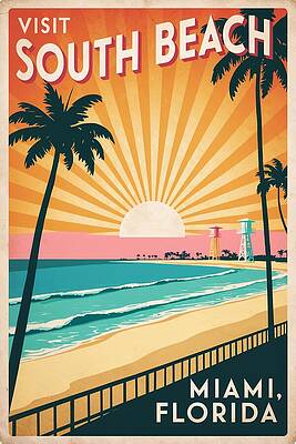 South Beach Art Deco Poster