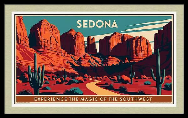 Sedona Arizona Red Rock beauty travel poster