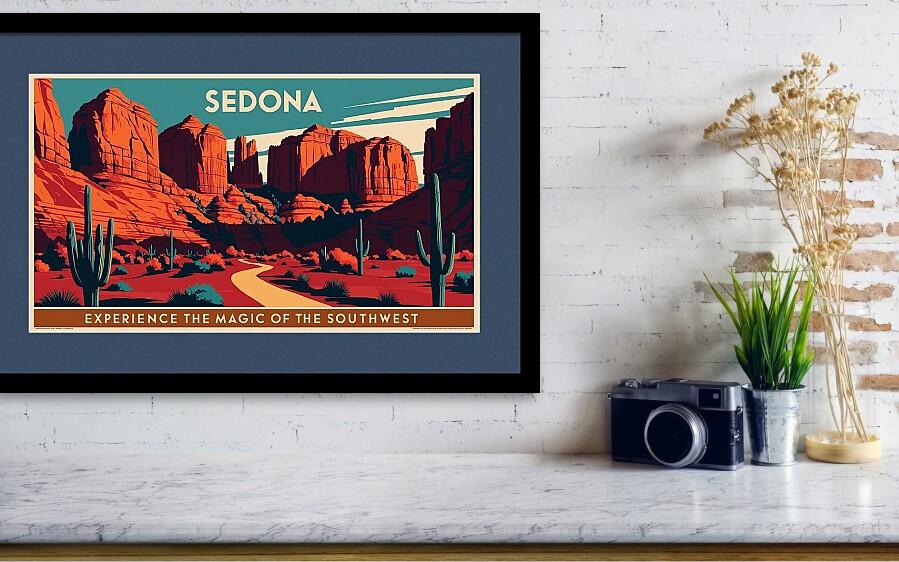 Introducing the Retro Red Rock Landscape Posters Collection
