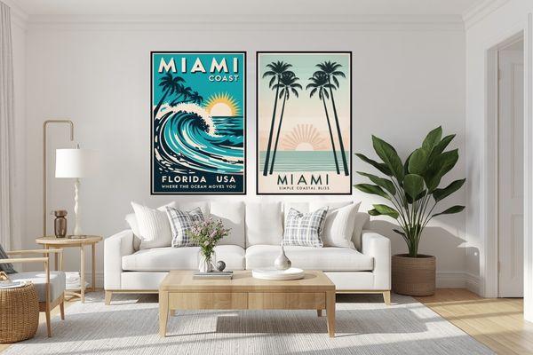 Vintage Miami Poster Style