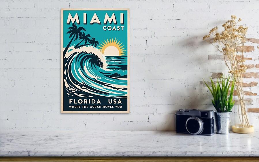 Miami Florida Wall Art for Coastal Home Decor