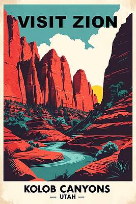 Zion National Park Poster