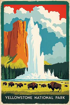 Yellowstone National Park Poster