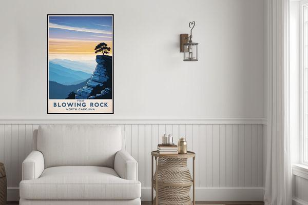 Rustic mountain retro posters