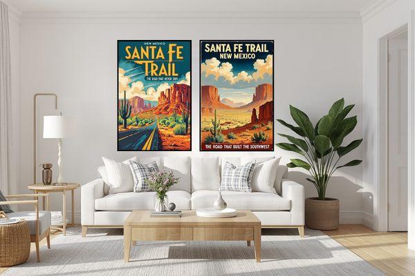 Retro Desert Poster for Your Wall